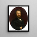 Portrait af Hermann Krebs - Marie Dürr Grossmann — indrammet kunstværk på væggen
