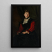 Portrait af Gunhild Gude - Marie Gratz — indrammet kunstværk på væggen