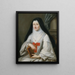 Madame de Montpeyroux abbé af Port-Royal de Paris 14. arrondissement - Marie Parrocel — indrammet kunstværk på væggen