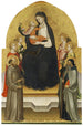 Madone og Jesusbarnet med engle og helgener Marie Magdalene François Dorothée og Antoine Abbé - Mariotto di Nardo — visning af kunstværket