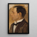 Portrait af Jack, kunstnerens bror - Mark Gertler — indrammet kunstværk på væggen