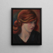 Portrait af Jean Kemp - Mark Gertler — indrammet kunstværk på væggen