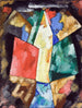 Abstraction Bleu Jaune et Vert - Marsden Hartley — visning af kunstværket