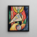 Abstraktion - Marsden Hartley — indrammet kunstværk på væggen