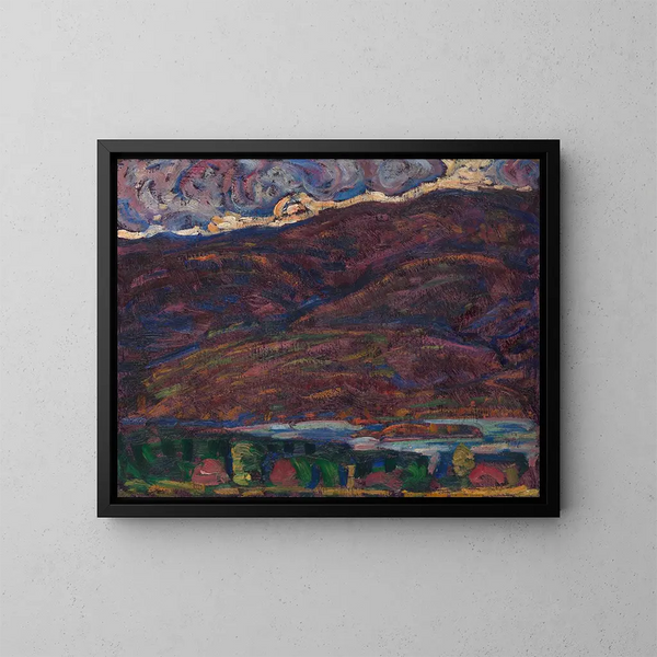 Farveskiftende efterår - Marsden Hartley — indrammet kunstværk på væggen