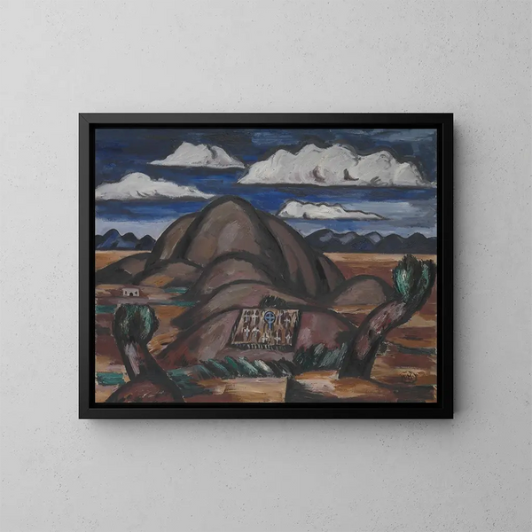 Cimetière du Nouveau-Mexique - Marsden Hartley — indrammet kunstværk på væggen