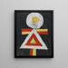 Geometrisk figur - Marsden Hartley — indrammet kunstværk på væggen