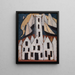 "Mouvement n° 5 Maisons de Provincetown" af Marsden Hartley — indrammet kunstværk på væggen