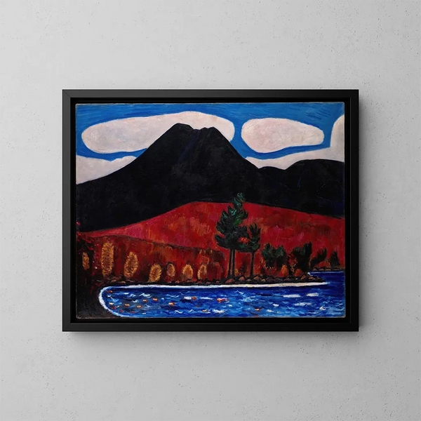 Mont Katahdin, Maine, efterår - Marsden Hartley — indrammet kunstværk på væggen