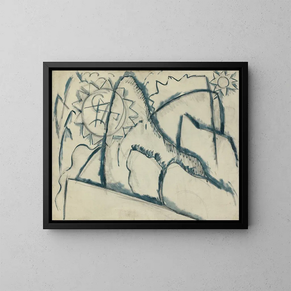 nr. 8 - Marsden Hartley — indrammet kunstværk på væggen