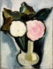 blomster i rosa og hvide nuancer i en vase - Marsden Hartley — visning af kunstværket