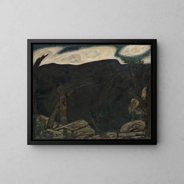 La Montagne Sombre nr. 2 - Marsden Hartley — indrammet kunstværk på væggen