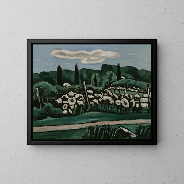 Les Derniers Murs de Pierre à Dogtown - Marsden Hartley — indrammet kunstværk på væggen