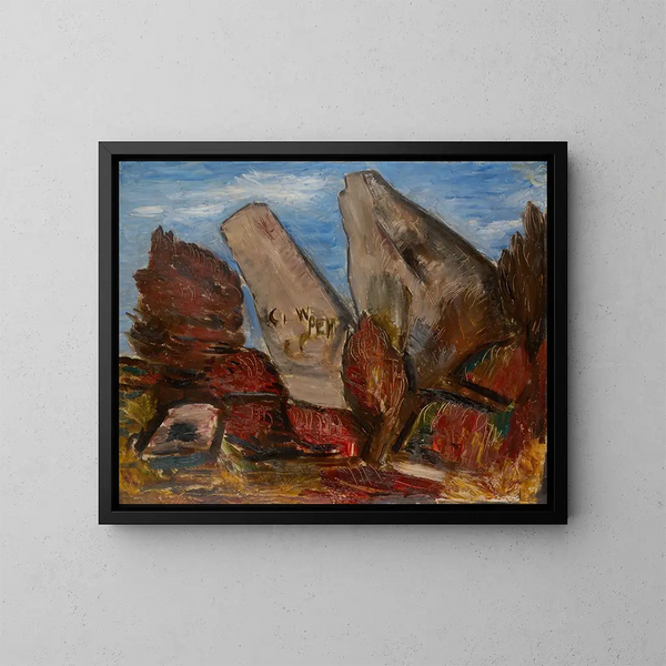 Hvalkæbe, Dogtown Common, Cape Ann, Massachusetts - Marsden Hartley — indrammet kunstværk på væggen