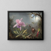 Orchidée Cattleya og tre kolibrier - Martin Johnson Heade — indrammet kunstværk på væggen
