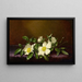 Roses Cherokee på violet stof - Martin Johnson Heade — indrammet kunstværk på væggen