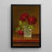 Rose stilleben maleri - Martin Johnson Heade — indrammet kunstværk på væggen