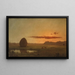 solnedgang over markerne ved Newburyport - Martin Johnson Heade — indrammet kunstværk på væggen