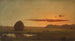 solnedgang over markerne ved Newburyport - Martin Johnson Heade — visning af kunstværket