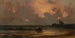 Solnedgang ved Point Judith Light - Martin Johnson Heade — visning af kunstværket