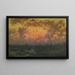 Solnedgang over kysten Udsigt over New York havn ved solnedgang i Florida - Martin Johnson Heade — indrammet kunstværk på væggen