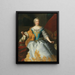 Portræt af kejserinde Marie-Thérèse, dronning af Ungarn og Böhmen, med Böhmens krone og den arveprinselige krone - Martin van Meytens — indrammet kunstværk på væggen