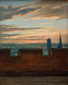 Vue de Copenhague au coucher du soleil - Martinus Rørbye — visning af kunstværket
