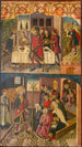 Saint Christophe tager afsked med kongen, der frygtede Satan, Saint Christophe og hans omvendte - Martín de Soria — visning af kunstværket