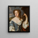 Portrait af en dame - Mary Beale — indrammet kunstværk på væggen
