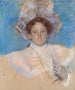 Adaline Havemeyer med en hvid hat - Mary Cassatt — visning af kunstværket