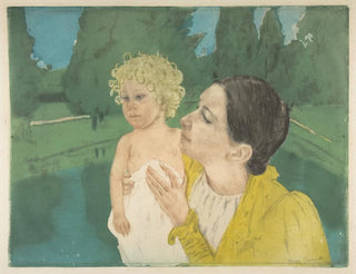 Ved søbredden - Mary Cassatt — visning af kunstværket
