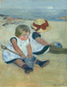 Børn, der leger på stranden - Mary Cassatt — visning af kunstværket