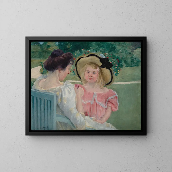 I haven - Mary Cassatt — indrammet kunstværk på væggen