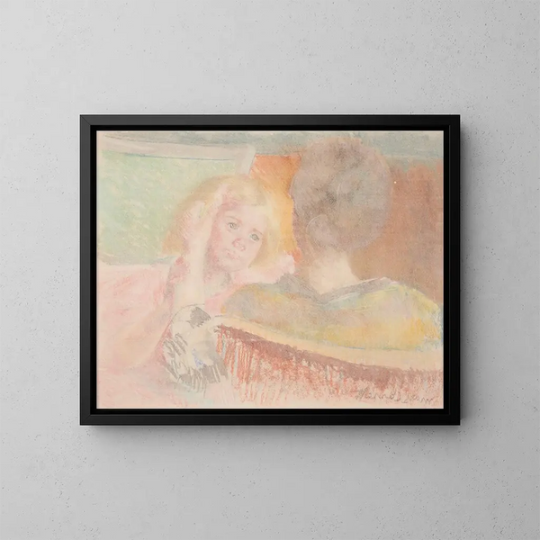 Mary Cassatt — indrammet kunstværk på væggen