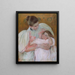 Sygeplejerske og barn - Mary Cassatt — indrammet kunstværk på væggen