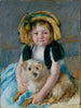 Sara med sin hund - Mary Cassatt — visning af kunstværket