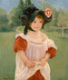 forår Margot stående i en have Pige i en have - Mary Cassatt — visning af kunstværket