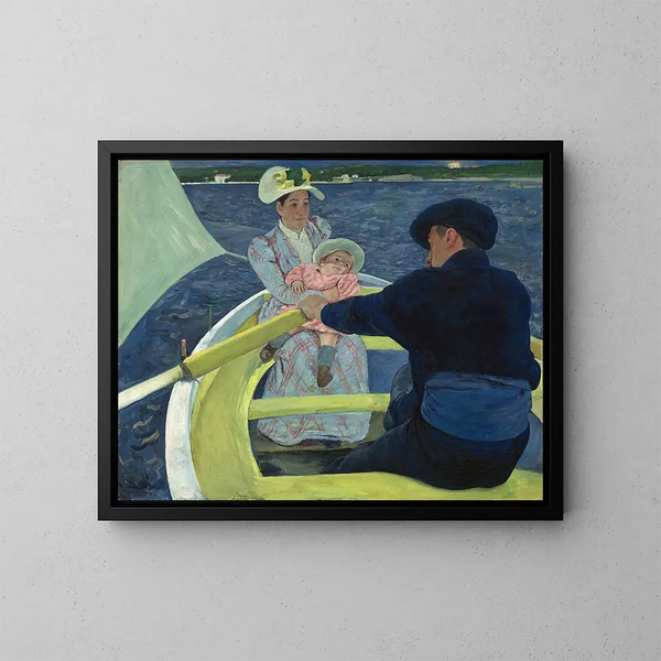 La Sortie en bateau - Mary Cassatt — indrammet kunstværk på væggen