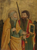Saint Pierre og en anden helgen i et klippefyldt landskab - Mester fra 1458 — visning af kunstværket