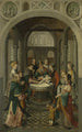 Panneau de retable avec Circoncision du Christ au verso Résurrection du Christ - Maître d'Alkmaar — visning af kunstværket