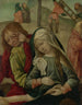 La Vierge et saint Jean pleurant le corps du Christ fragment d'une Lamentation du Christ - Maître de Delft — visning af kunstværket