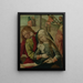 La Vierge et saint Jean pleurant le corps du Christ fragment d'une Lamentation du Christ - Maître de Delft — indrammet kunstværk på væggen