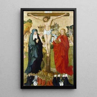 Master of Frankfurt - The Crucifixion with Donor Portraits of Wigand Mrkel and His Family.webp