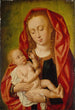 Jomfru Maria med Barnet og en libelle - Mester af Saint Gilles — visning af kunstværket