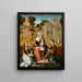 La Vierge en trône avec sainte Catherine et sainte Marie-Madeleine - Maître de Saint Séverin — indrammet kunstværk på væggen