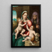 La Vierge à l'Enfant avec Sainte Élisabeth et l'Enfant Saint Jean-Baptiste - Mester af Volterra — indrammet kunstværk på væggen