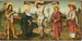 La Crucifixion med Sankt Johannes Døberen og Sankt Jerome - Mester af Breidenbachs Epitaf — visning af kunstværket