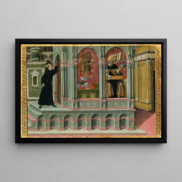 Matteo di Giovanni - Saint Augustines Vision of Saints Jerome and John the Baptist.webp