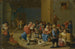 indendørs taverne med bønder, der drikker og danser - Mattheus van Helmont — visning af kunstværket