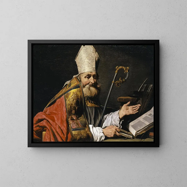 Saint Ambroise - Matthias Stom — indrammet kunstværk på væggen